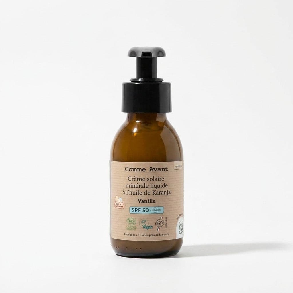 Crème solaire minérale liquide