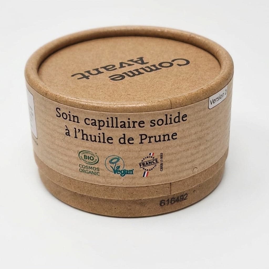 Soin capillaire solide à l'huile de prune